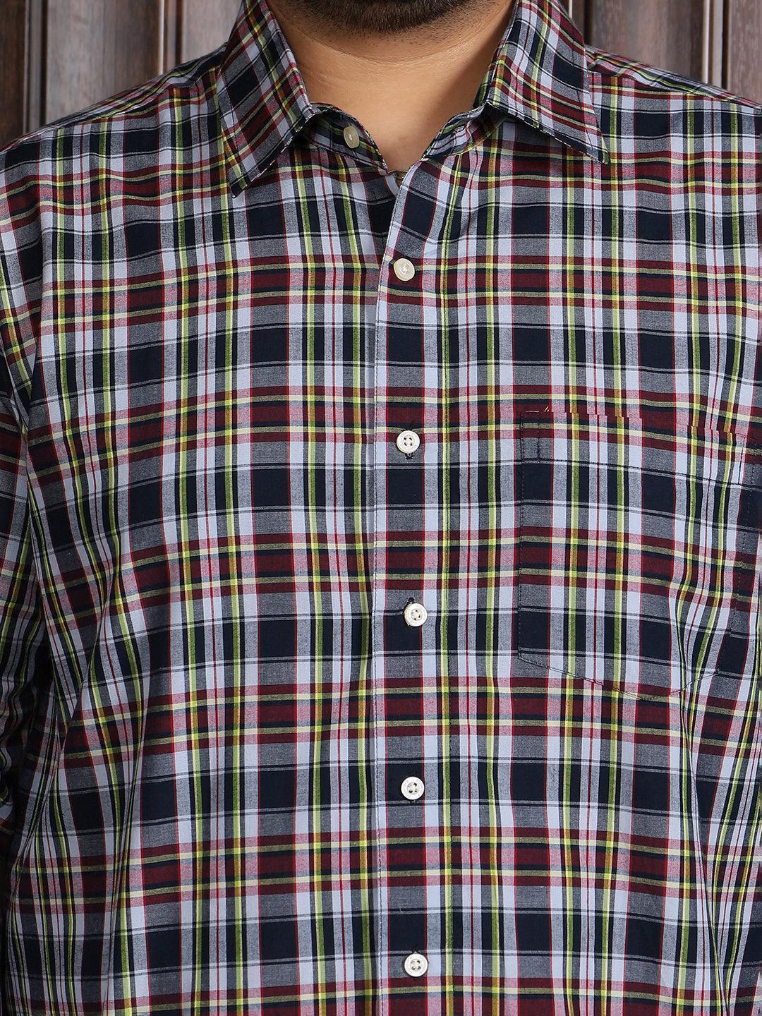 Men Plus Size Roller Checked Shirt - Image 6