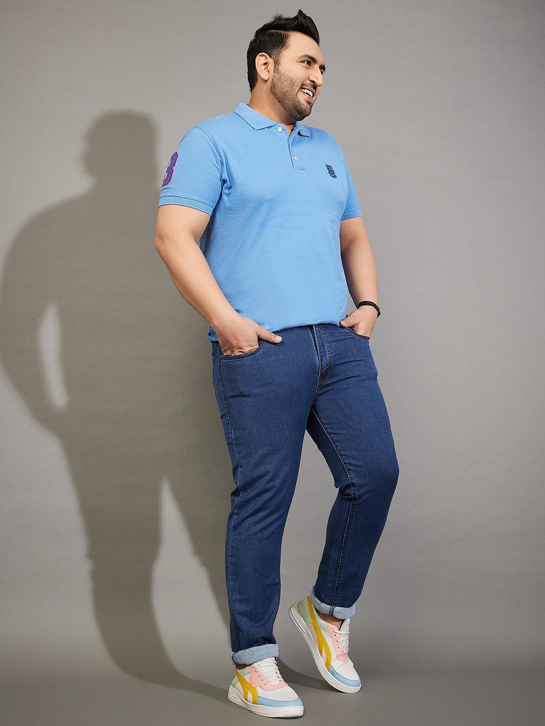Men Plus Size Ronald Solid Jeans - Image 2