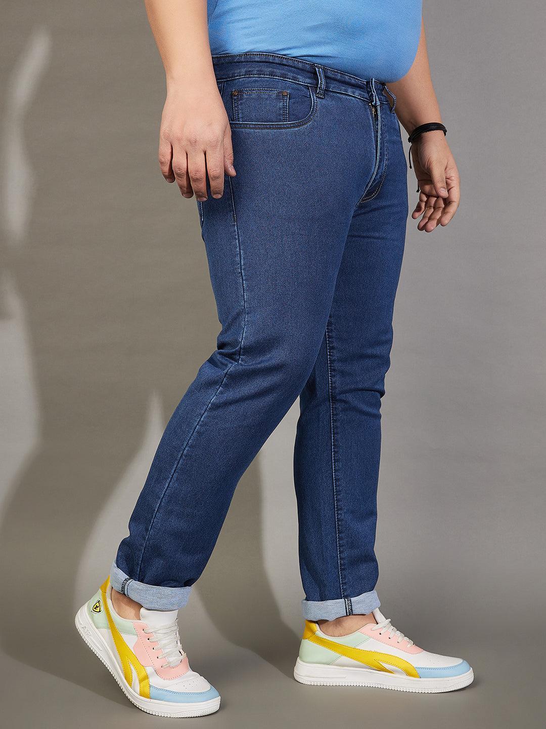 Men Plus Size Ronald Solid Jeans - Image 4