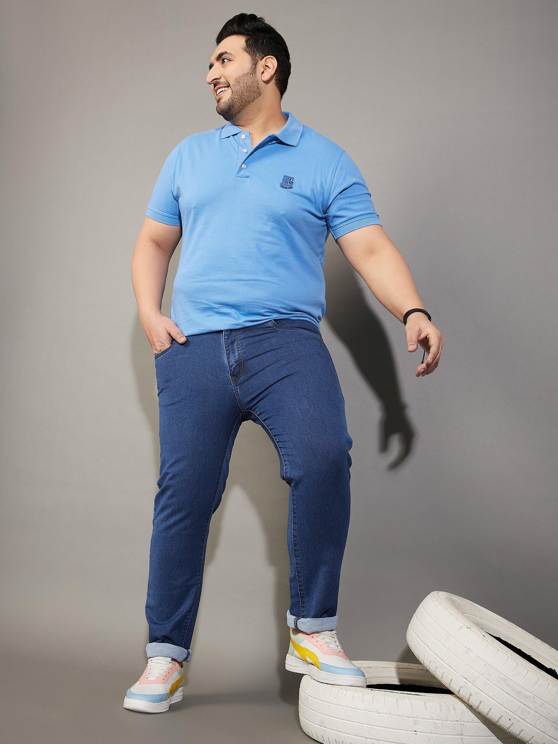 Men Plus Size Ronald Solid Jeans - Image 6