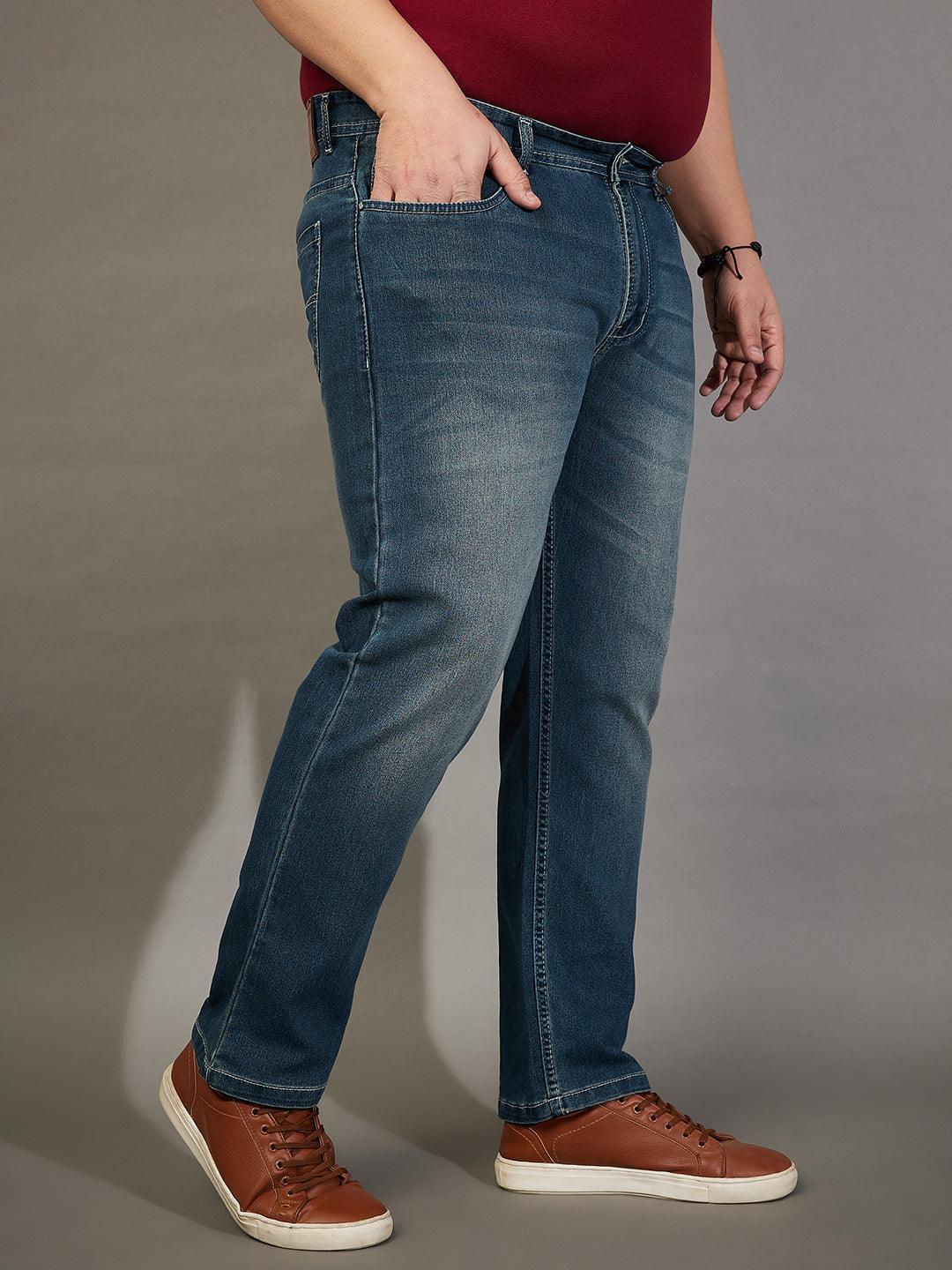 Men Plus Size Russell Washed Jeans - Image 4