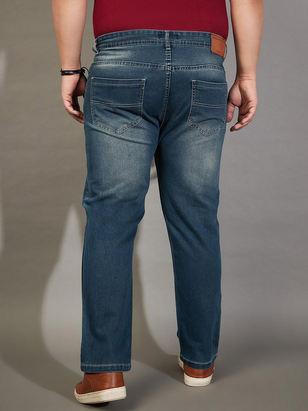 Men Plus Size Russell Washed Jeans - Image 5