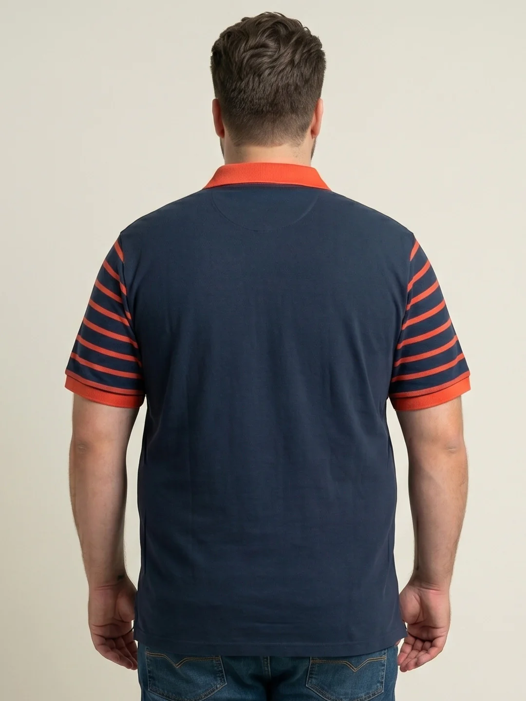 Men Plus Size Rutil Multi Colorblock Polo - Image 3