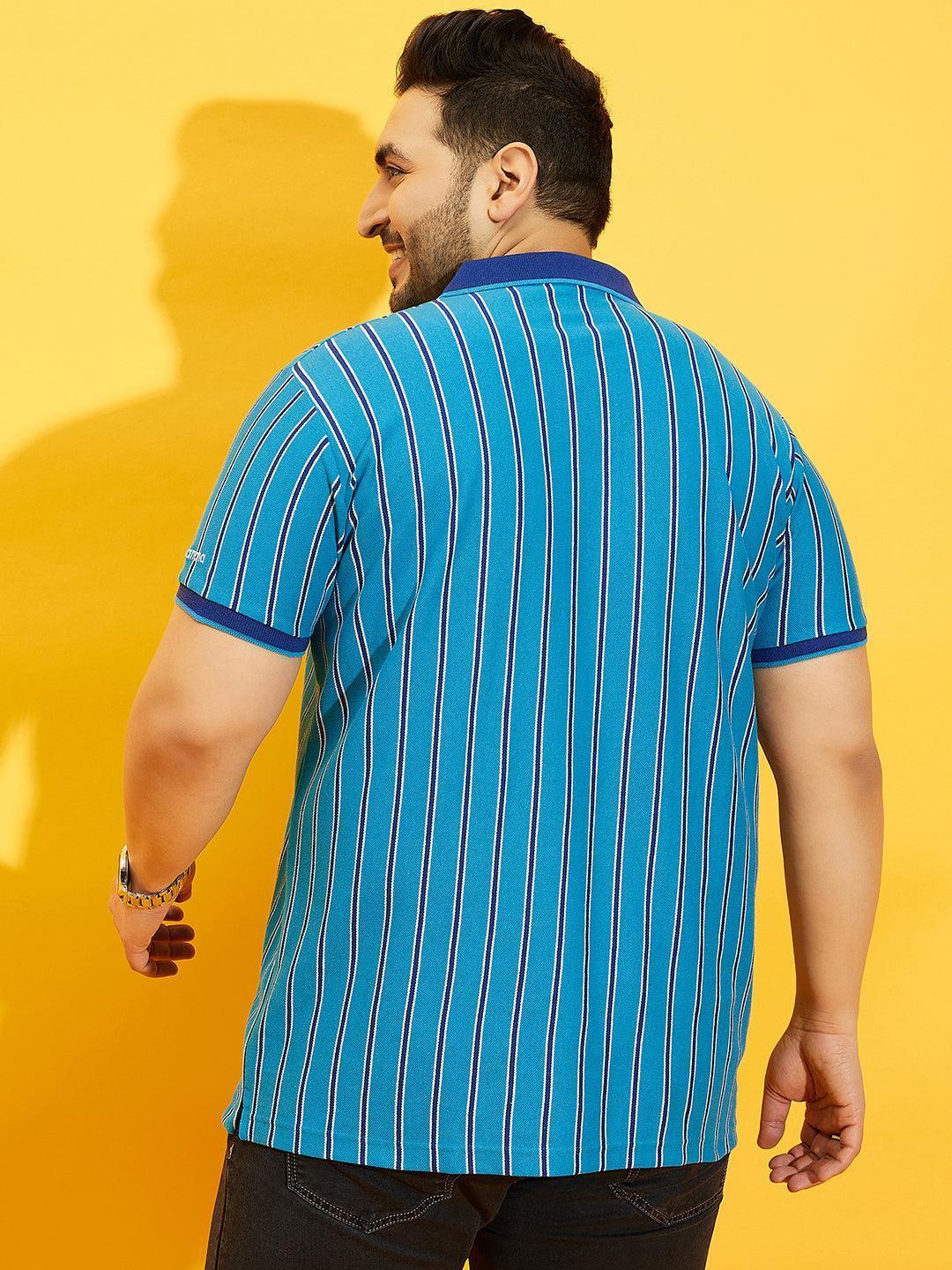 Men Plus Size Satordi Stripped Polo Tshirt - Image 5