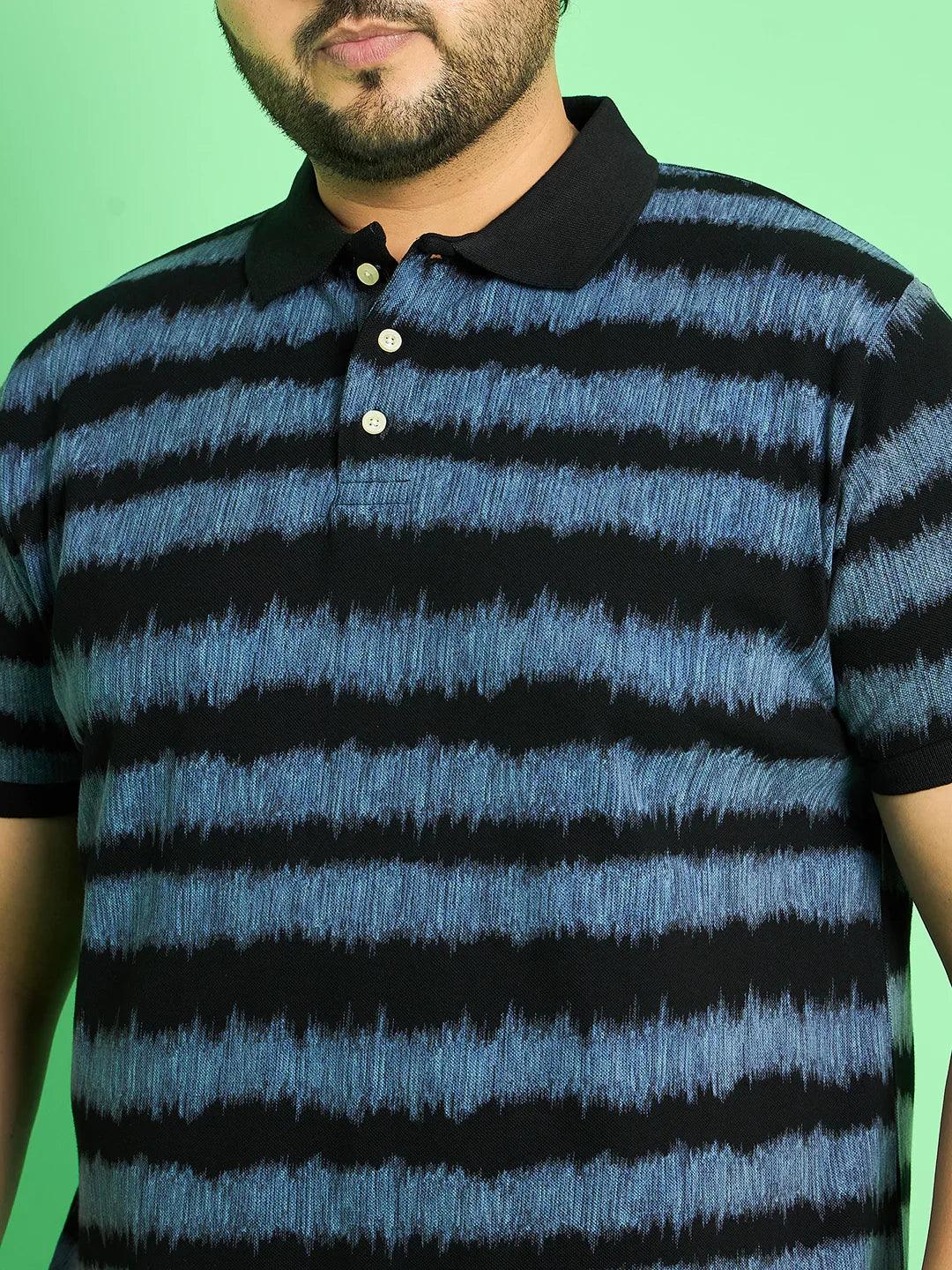 Men Plus Size Savnik Stripes Polo Tshirt - Image 6