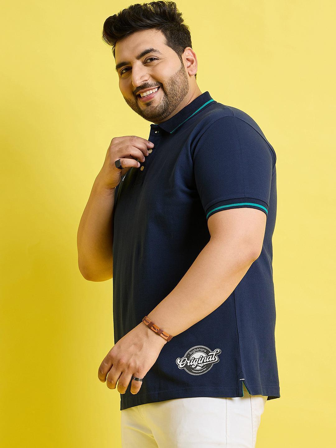Men Plus Size Scale Solid Polo Tshirt - Image 4