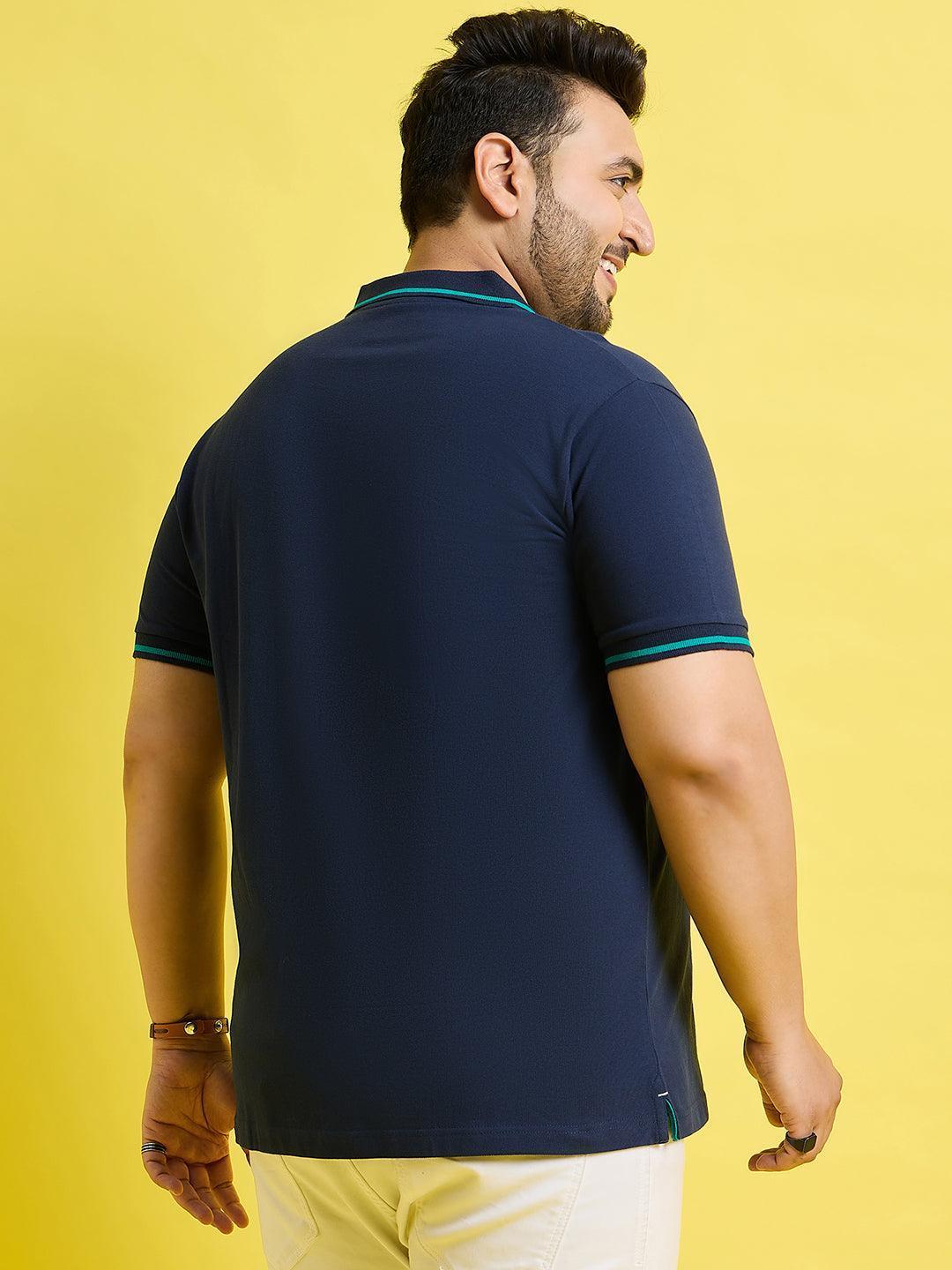 Men Plus Size Scale Solid Polo Tshirt - Image 6