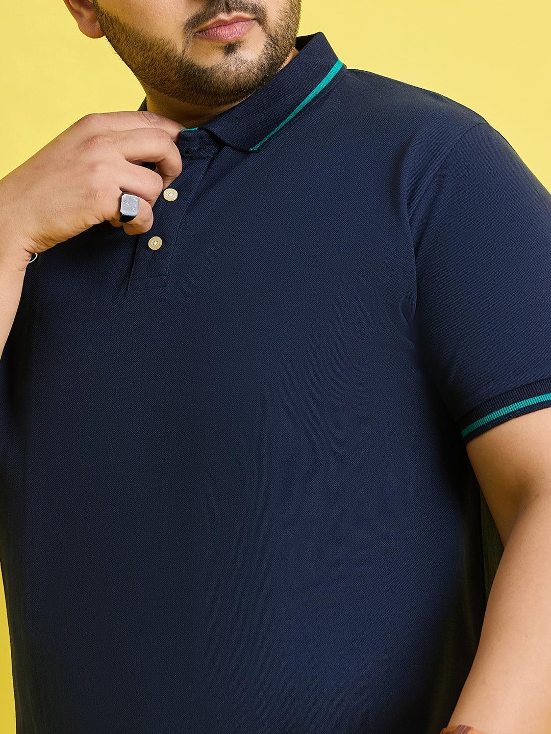 Men Plus Size Scale Solid Polo Tshirt - Image 7