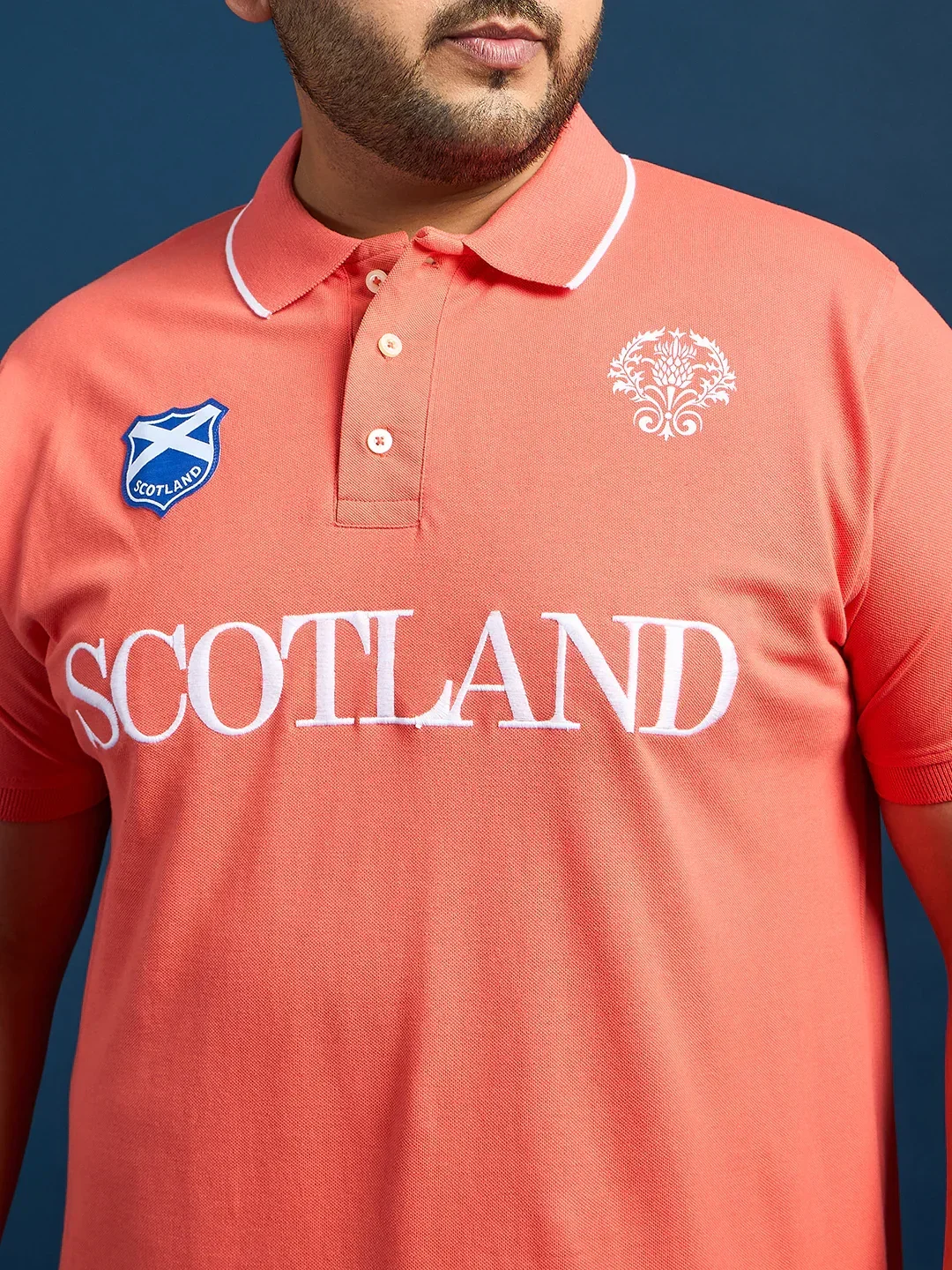 Men Plus Size Scotland Printed Polo Tshirt - Image 6