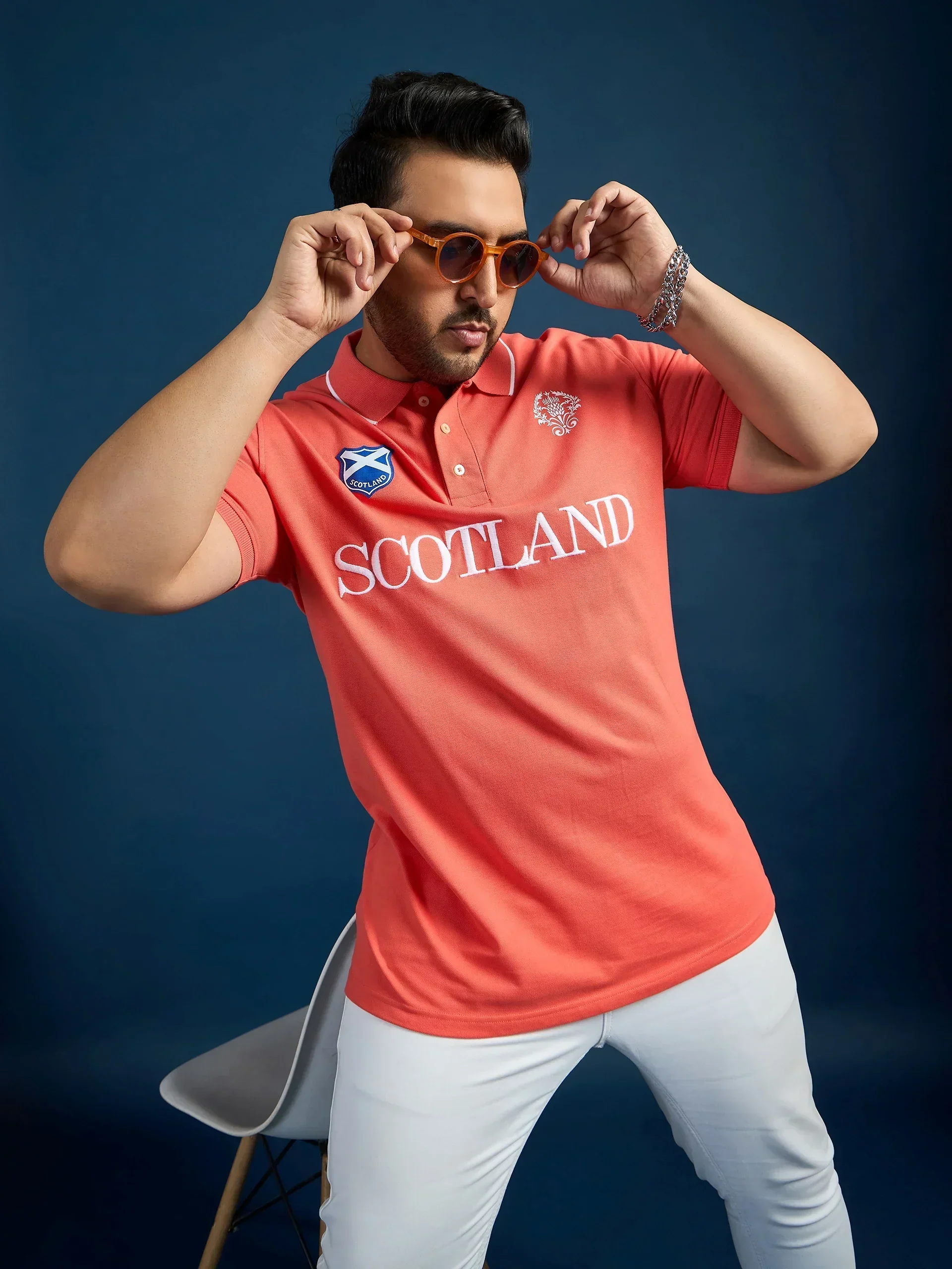 Men Plus Size Scotland Printed Polo Tshirt - Image 7