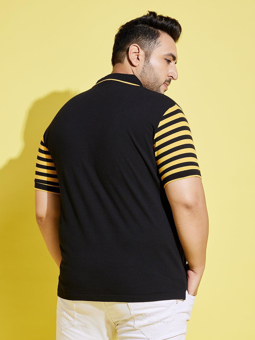Men Plus Size Sello Coloblock Polo Tshirt - Image 5