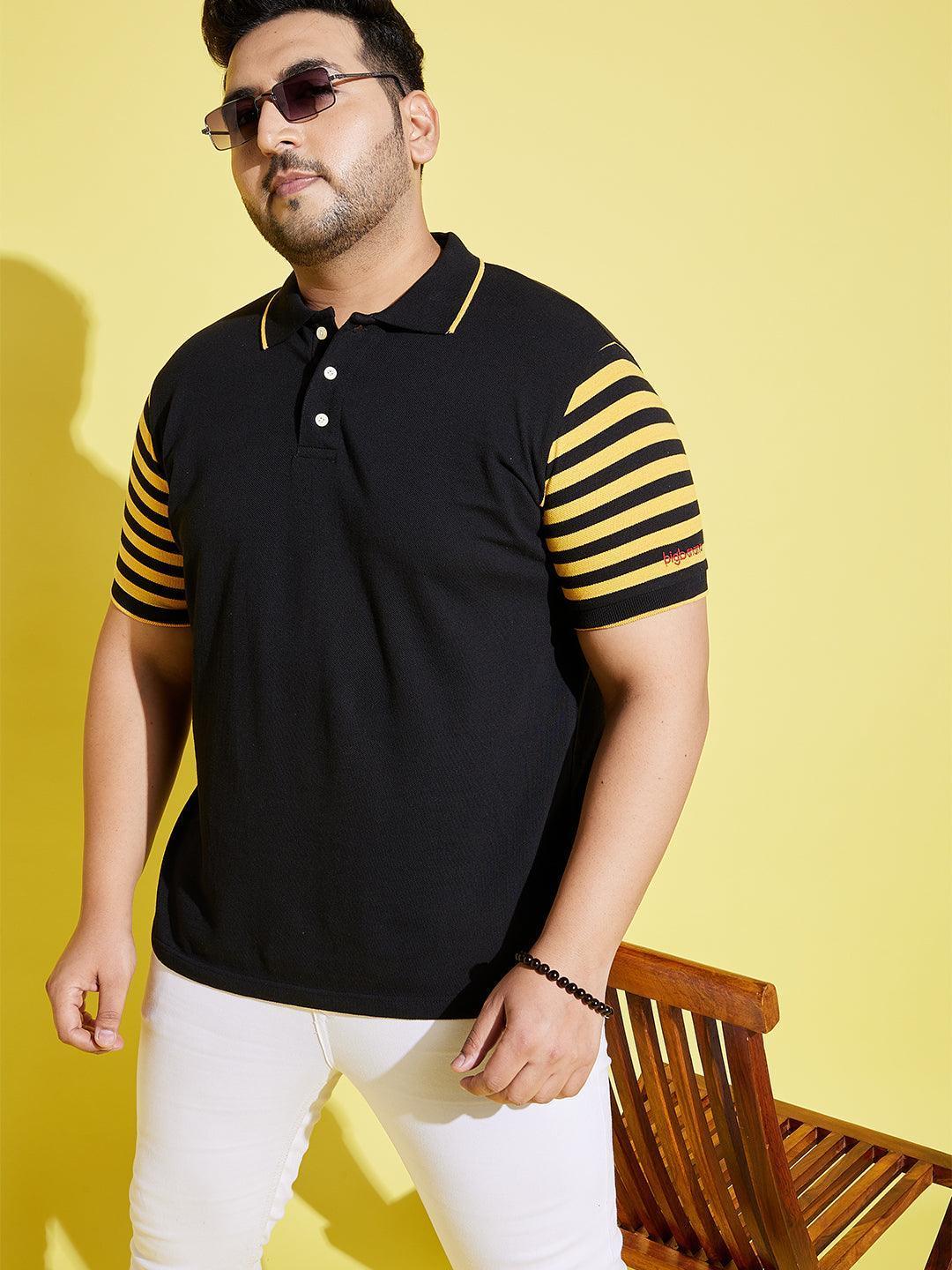 Men Plus Size Sello Coloblock Polo Tshirt - Image 7