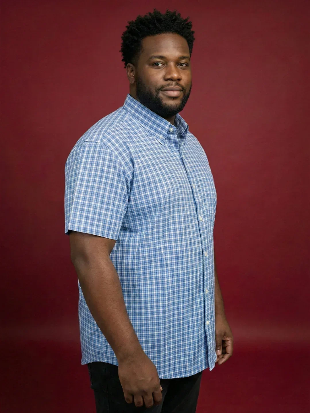 Men Plus Size Shale Multicolor Checkered Casual Shirt - Image 2