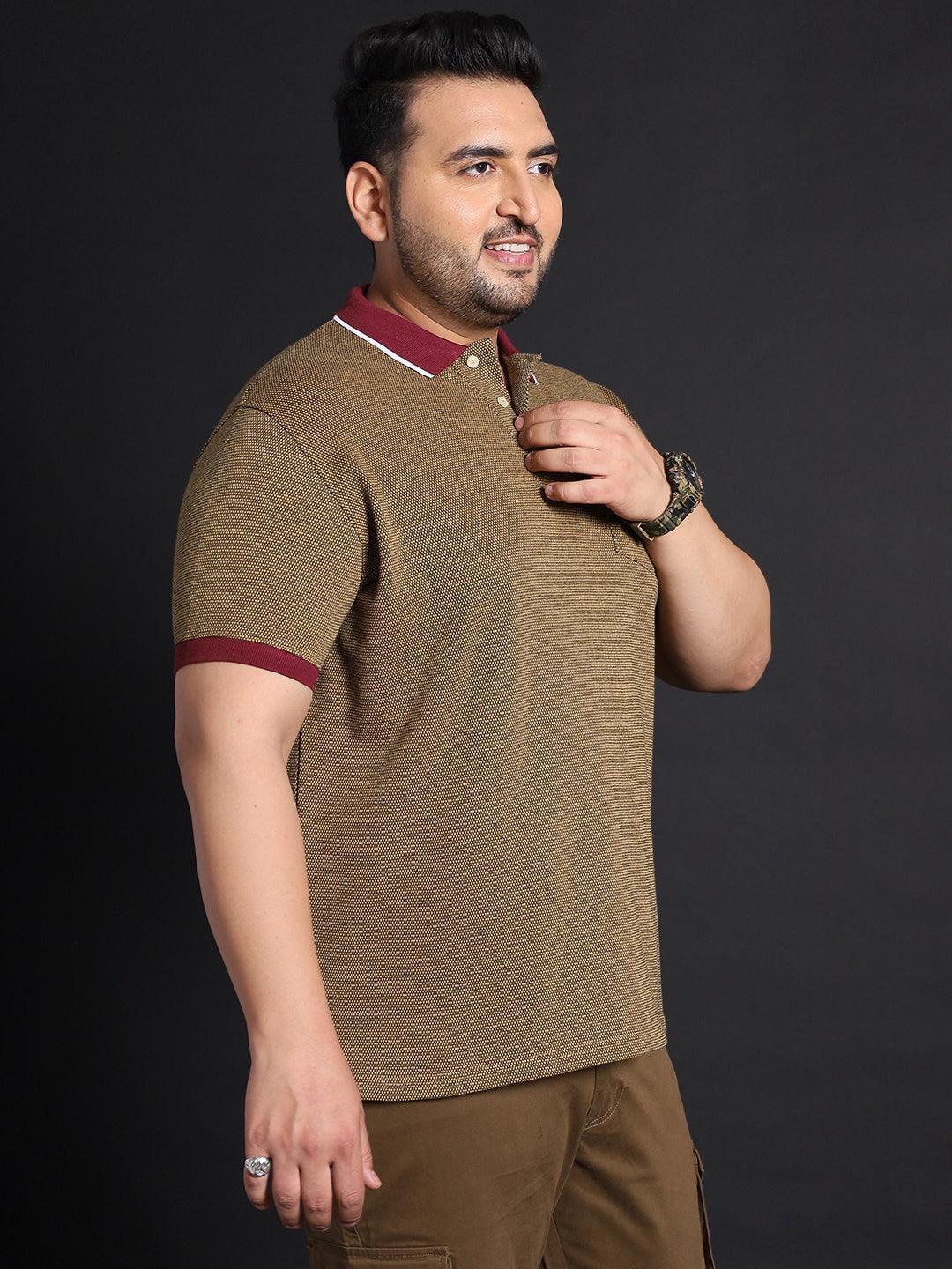 Men Plus Size Shanghai Jacquard Polo Tshirt - Image 4