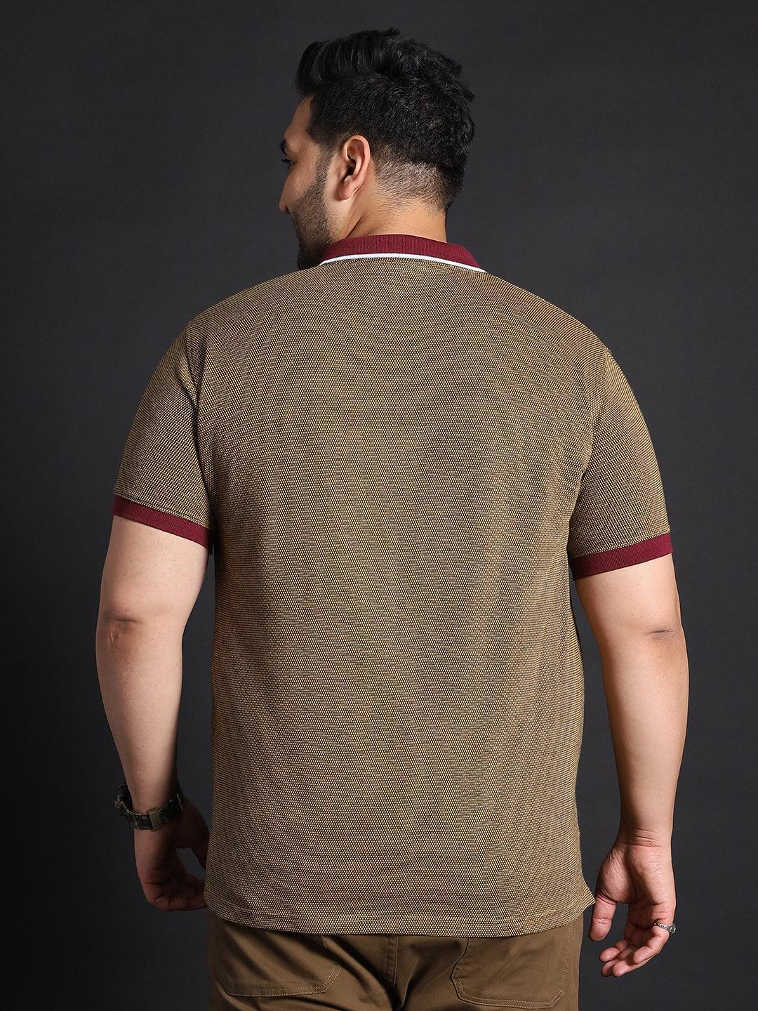 Men Plus Size Shanghai Jacquard Polo Tshirt - Image 5