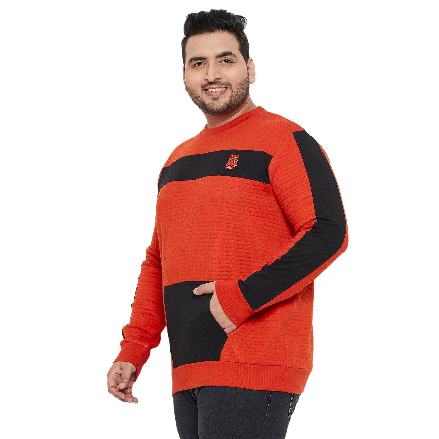 Men Plus Size Shell Colorblock Sweatshirt - Image 3