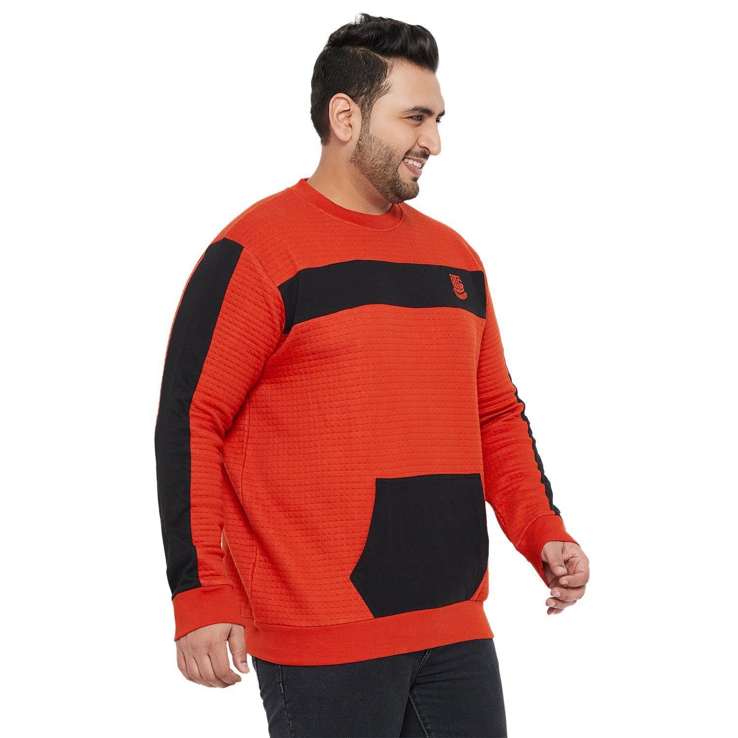Men Plus Size Shell Colorblock Sweatshirt - Image 4