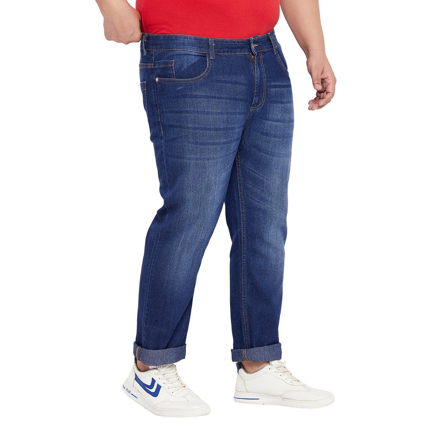 Men Plus Size Shoma Washed Indigo Denim - Image 4