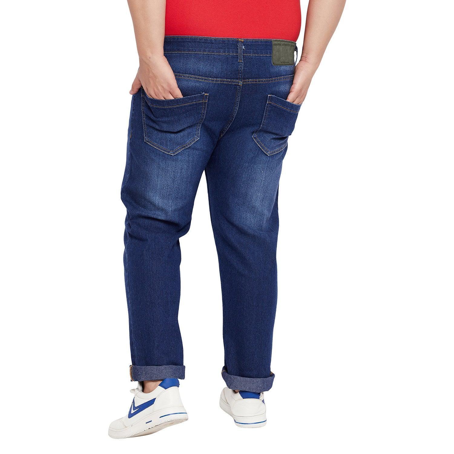 Men Plus Size Shoma Washed Indigo Denim - Image 5