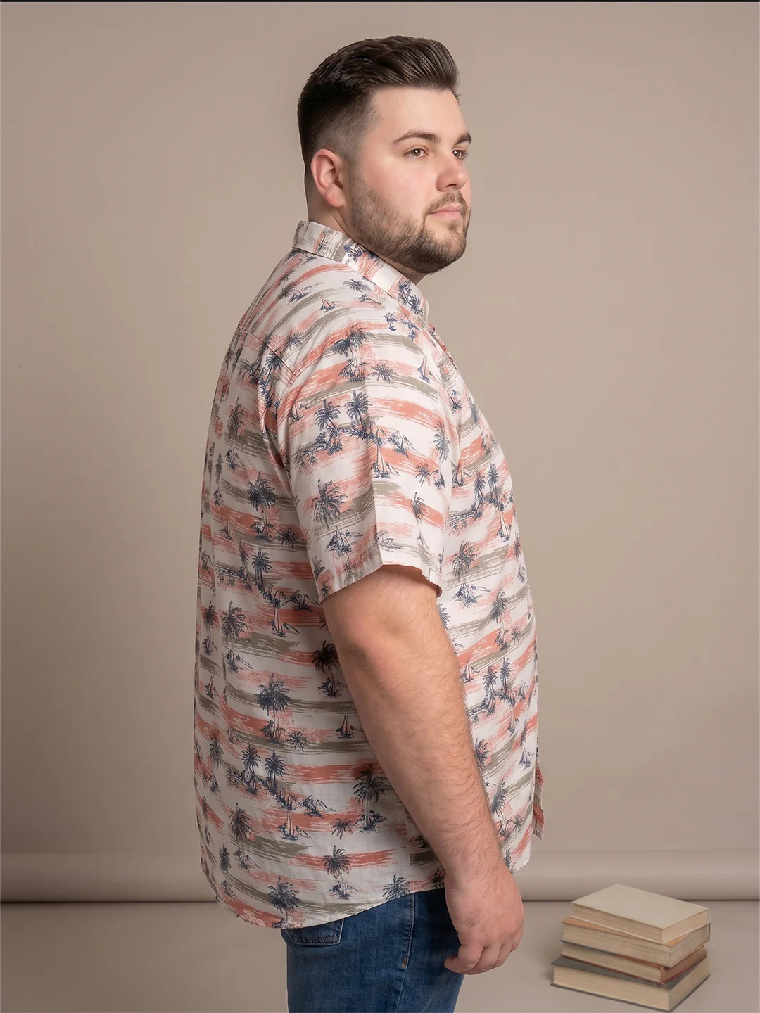 Men Plus Size Shore Multi Printed Shirts - Image 2