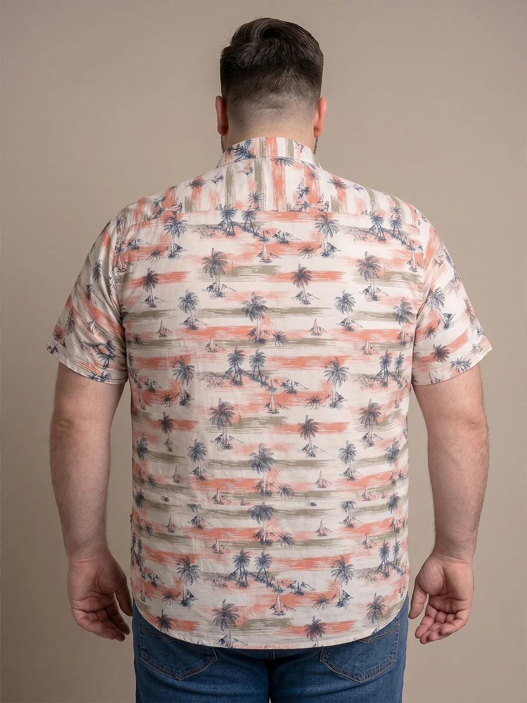 Men Plus Size Shore Multi Printed Shirts - Image 3