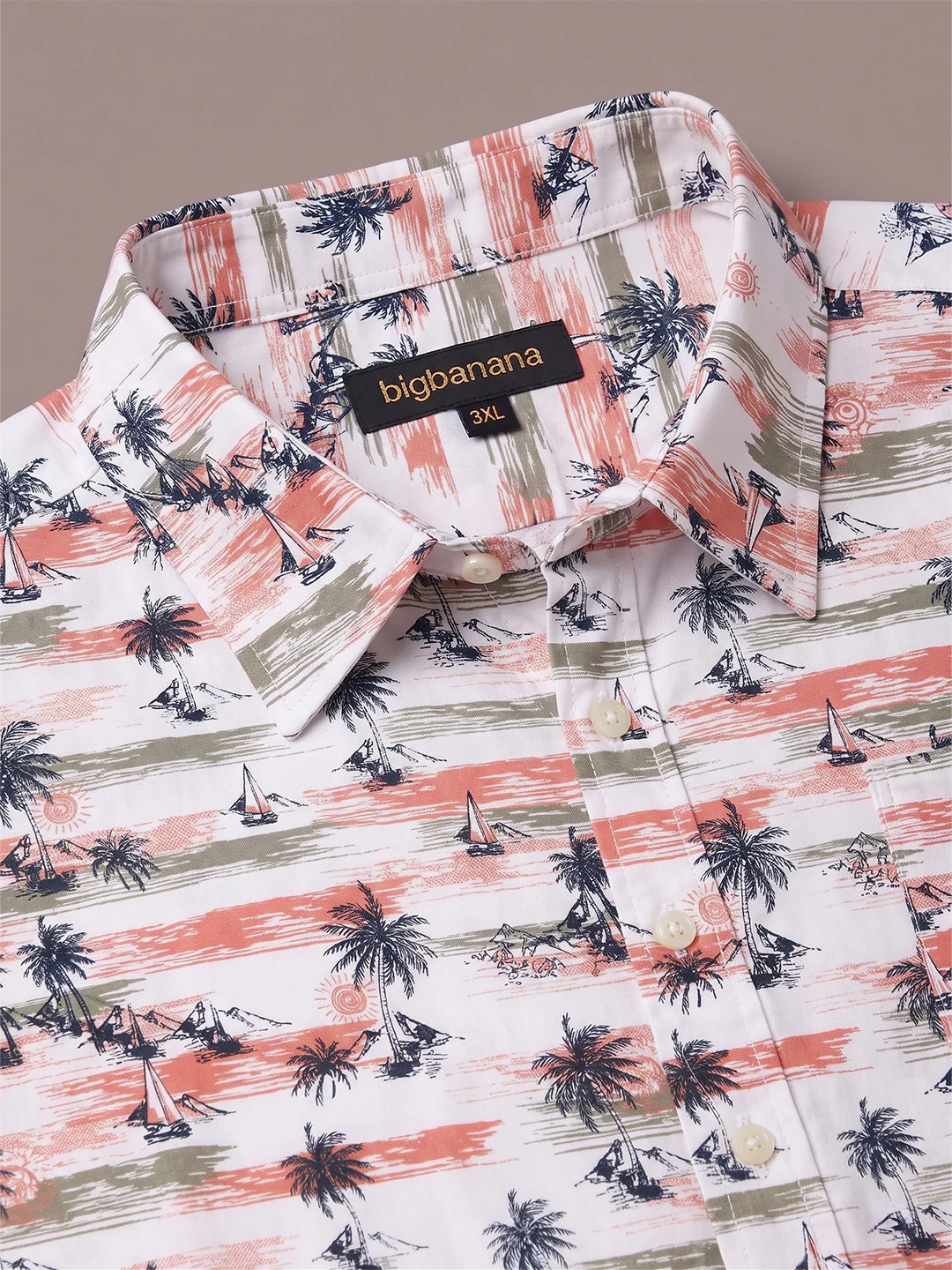 Men Plus Size Shore Multi Printed Shirts - Image 4