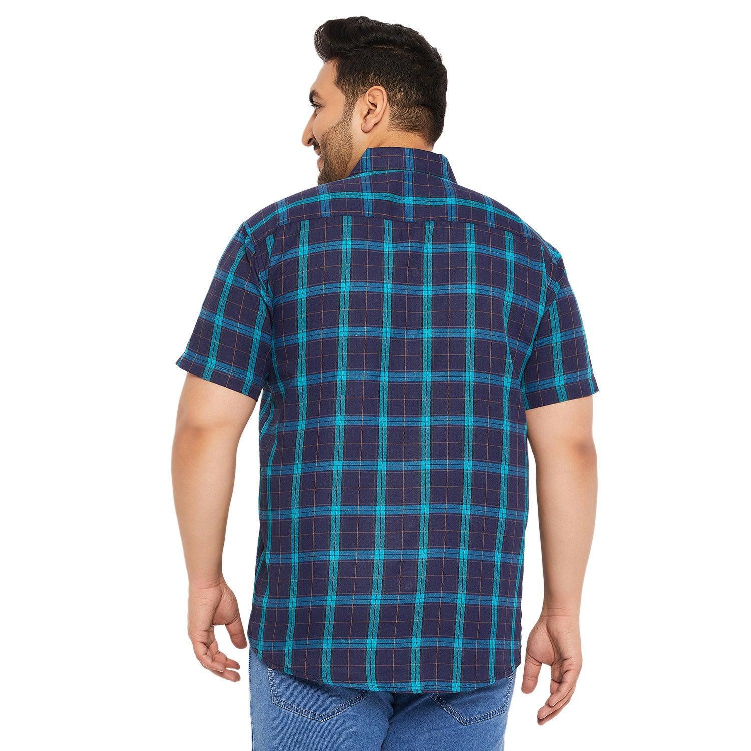 Men Plus Size Shrub Checked Shirt - Image 5