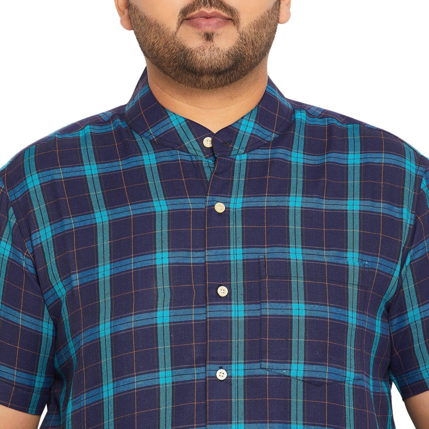 Men Plus Size Shrub Checked Shirt - Image 6