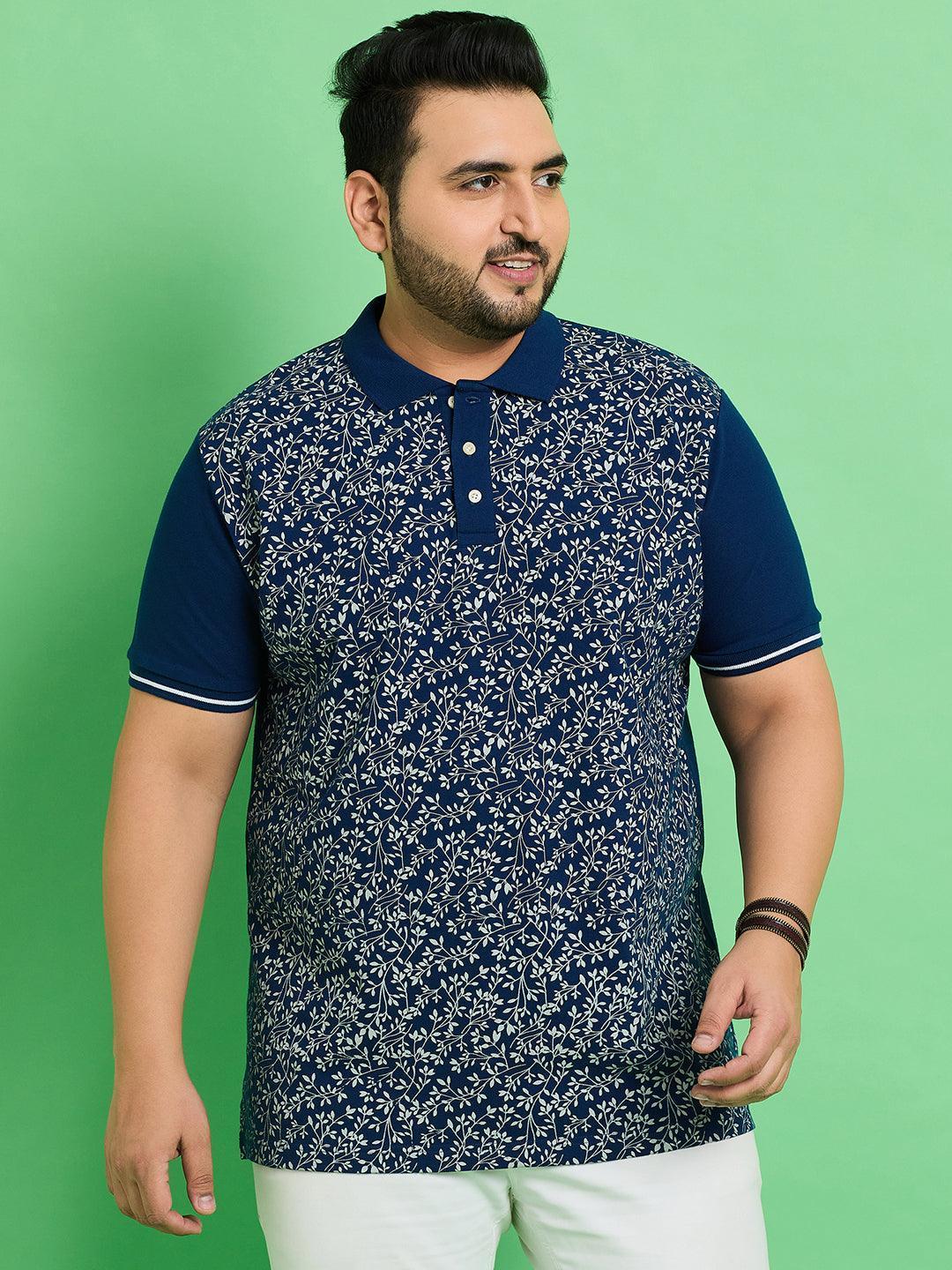 Men Plus Size Siaya Printed Polo Tshirt
