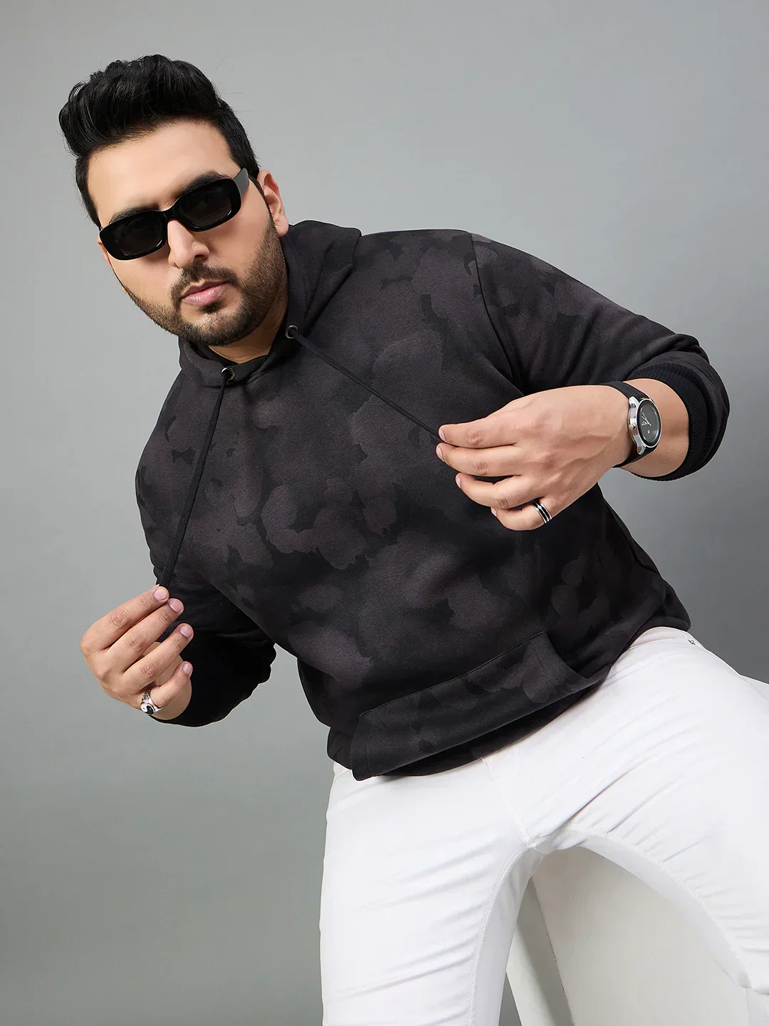 Men Plus Size  Simeone Printed Sweatshirt - Image 7
