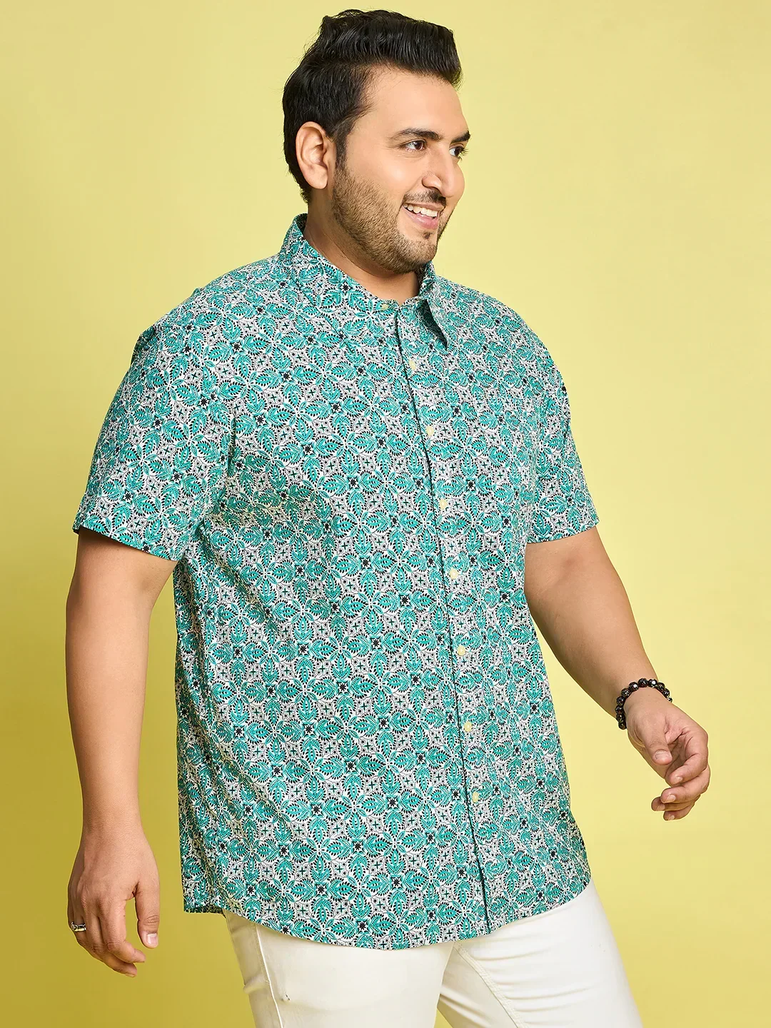 Men Plus Size Simon Floral Print Multi color shirt - Image 4