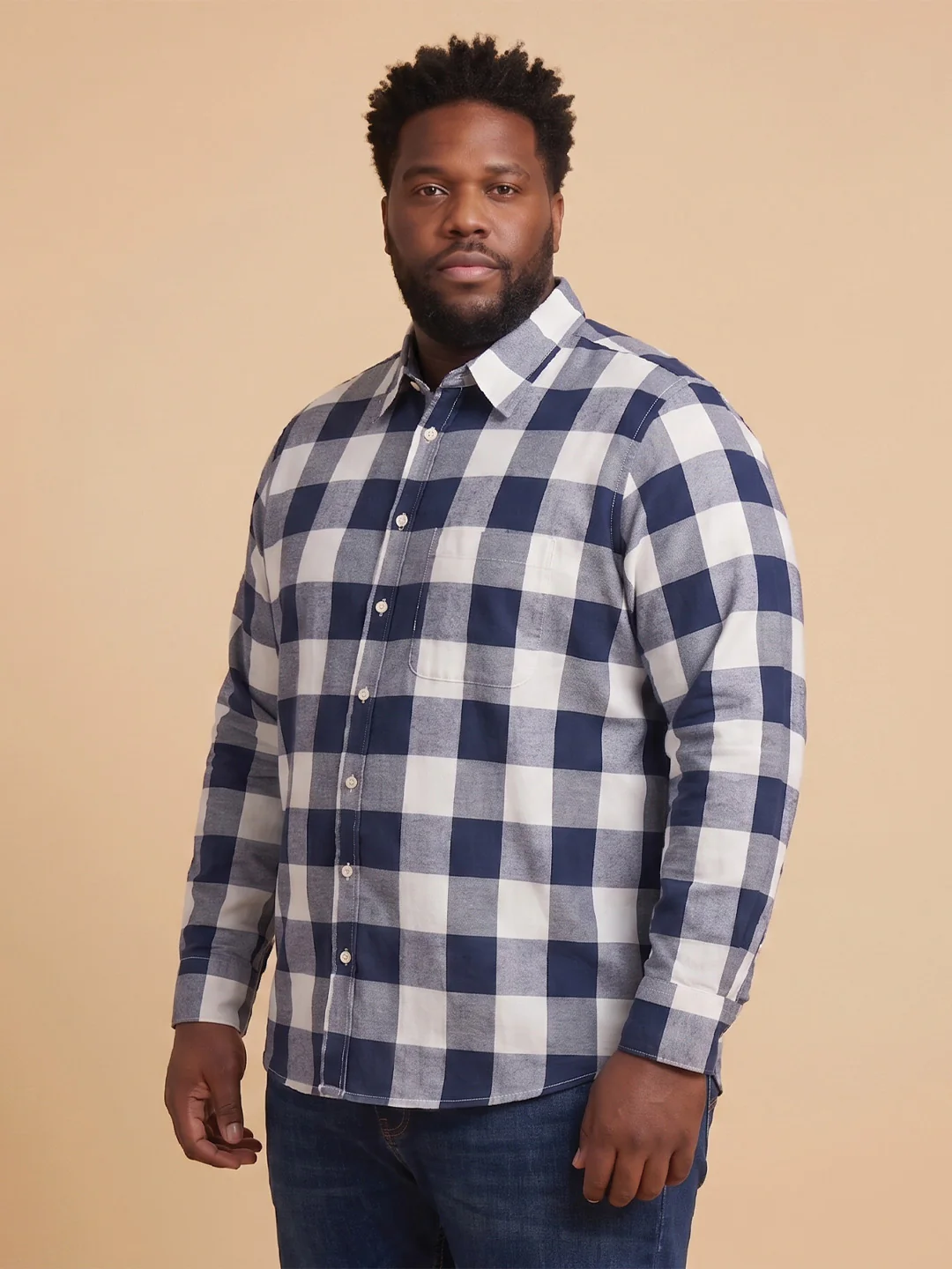 Men Plus Size Skryze Multi Check Shirts - Image 3