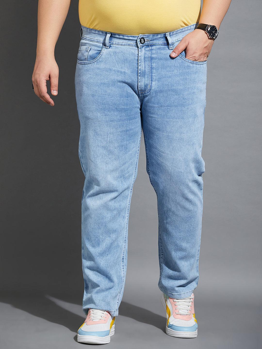 Men Plus Size Slag-10 Washed Indigo Denim - Image 2