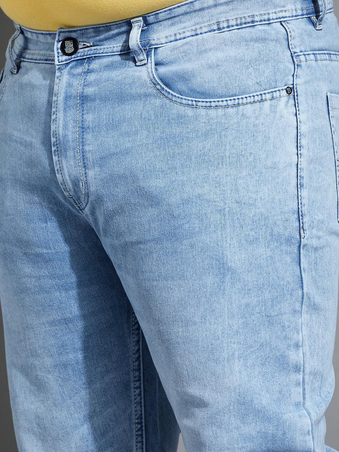 Men Plus Size Slag-10 Washed Indigo Denim - Image 6