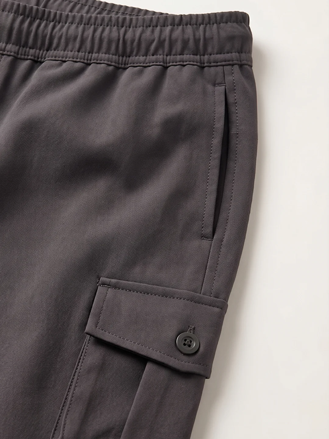 Men Plus Size Slatesmith Grey Solid Trackpant - Image 4