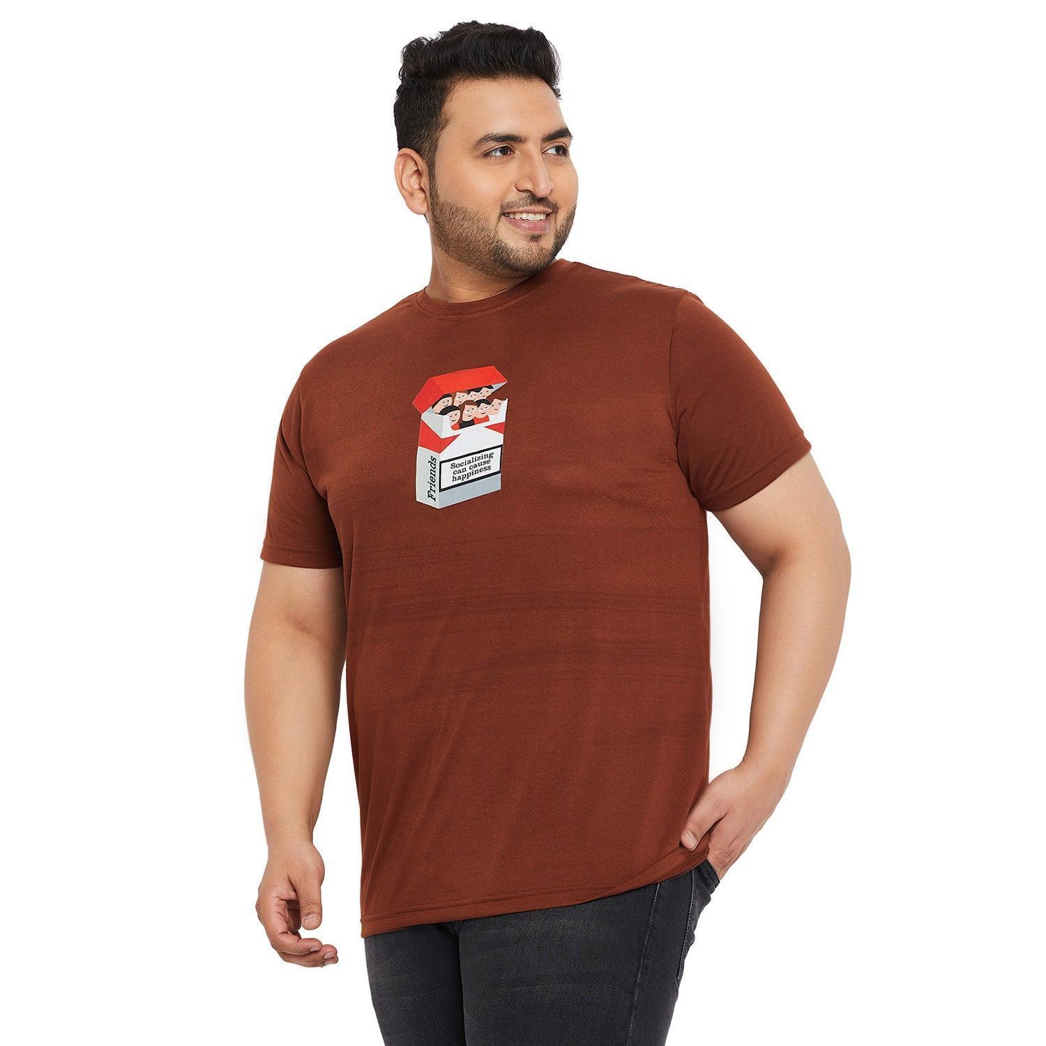 Men Plus Size Smokey Printed Round Neck Tshirt - Image 3