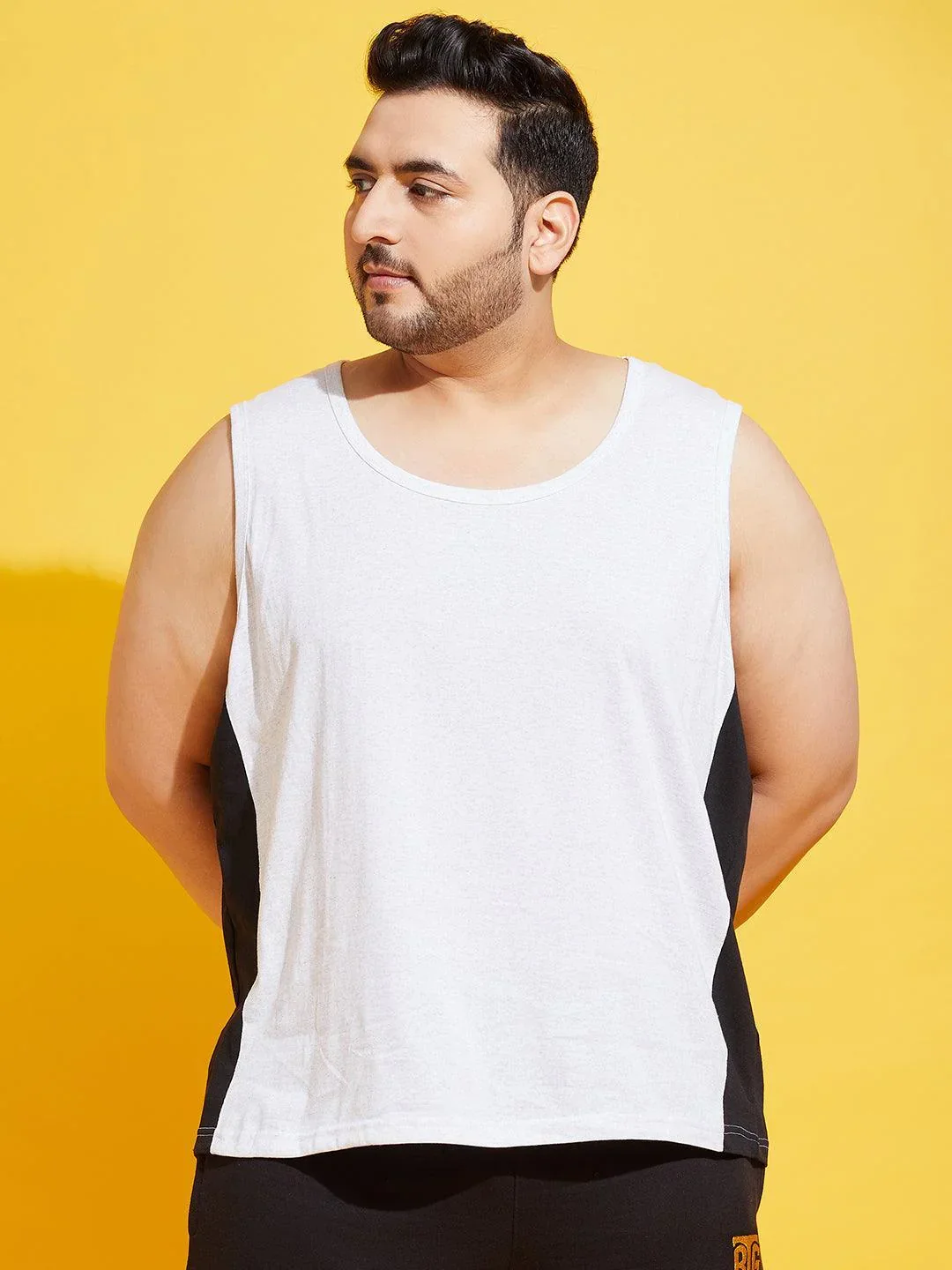 Men Plus Size Snow-10 Colorblock Vest - Image 2