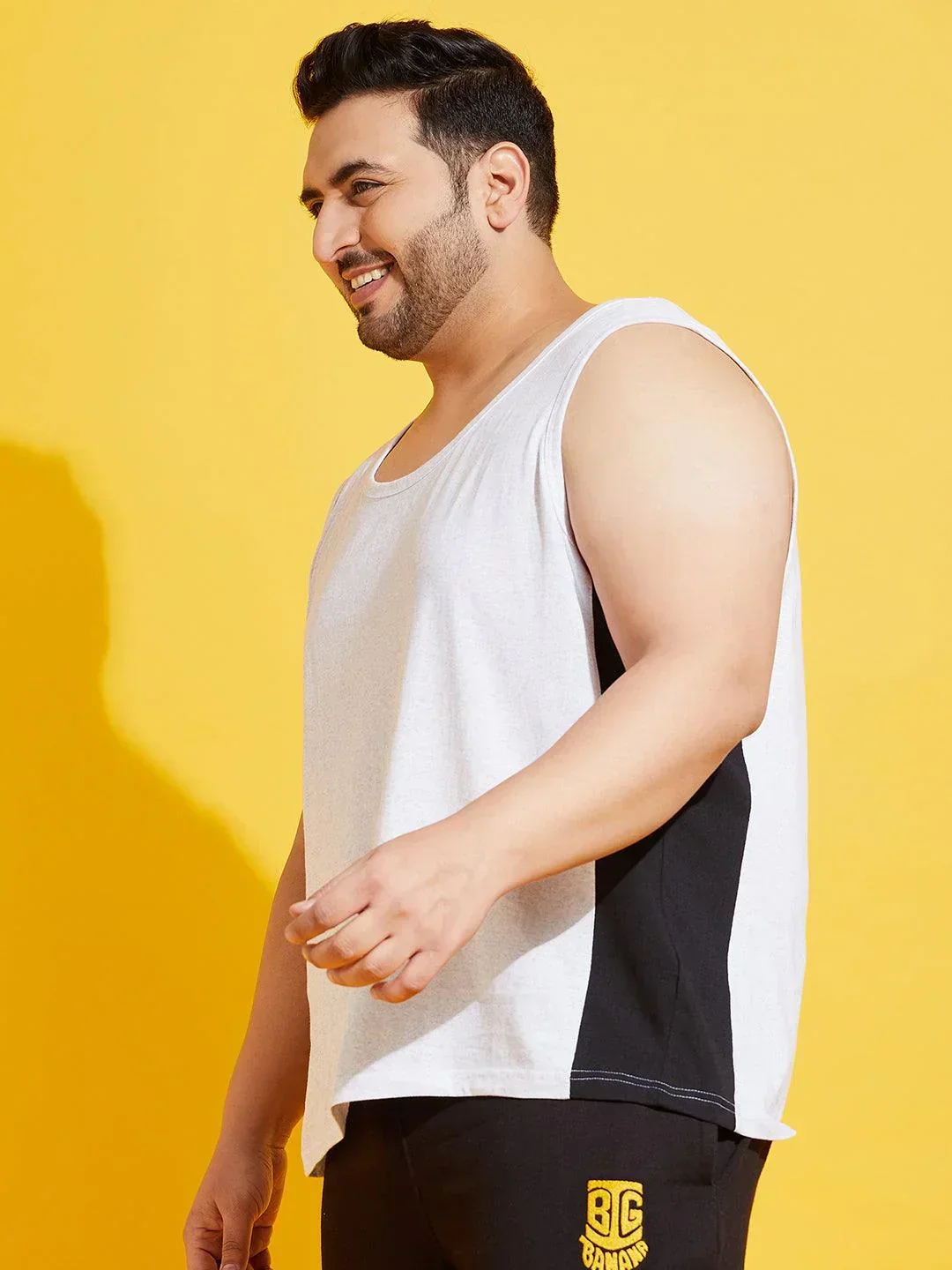Men Plus Size Snow-10 Colorblock Vest - Image 3