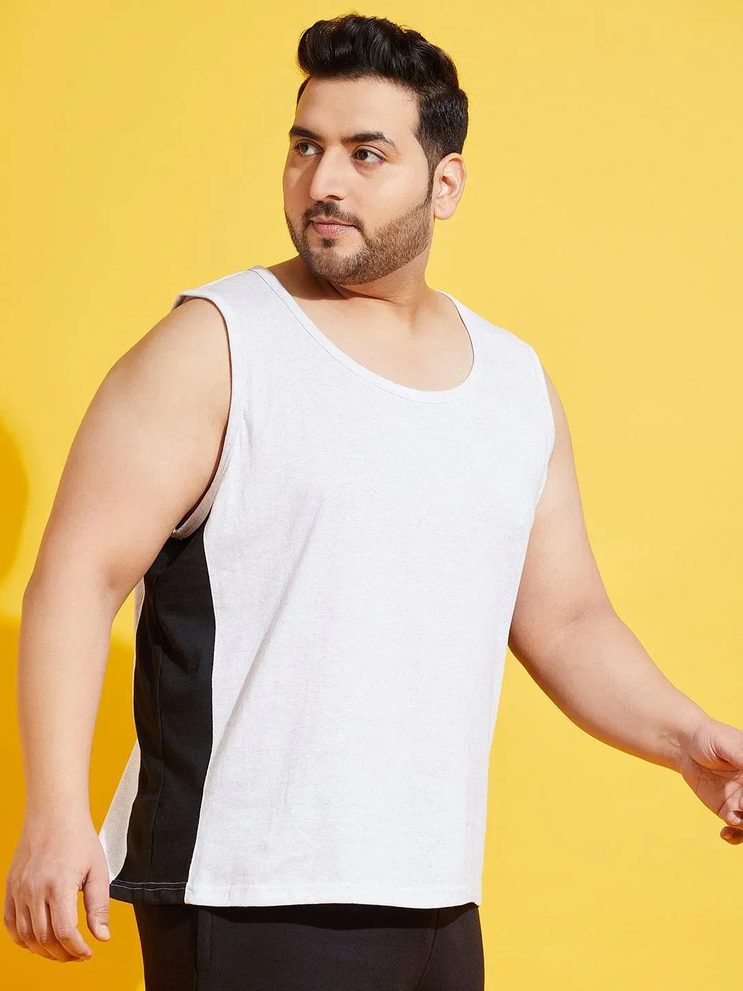Men Plus Size Snow-10 Colorblock Vest - Image 4