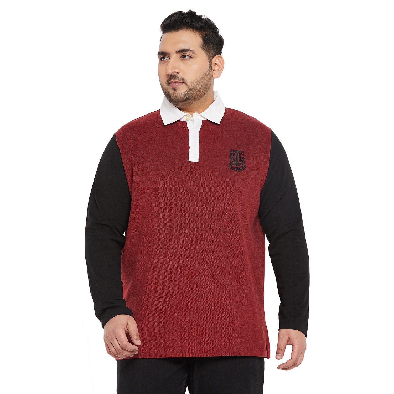 Men Plus Size Solly Colorblock Polo Tshirt