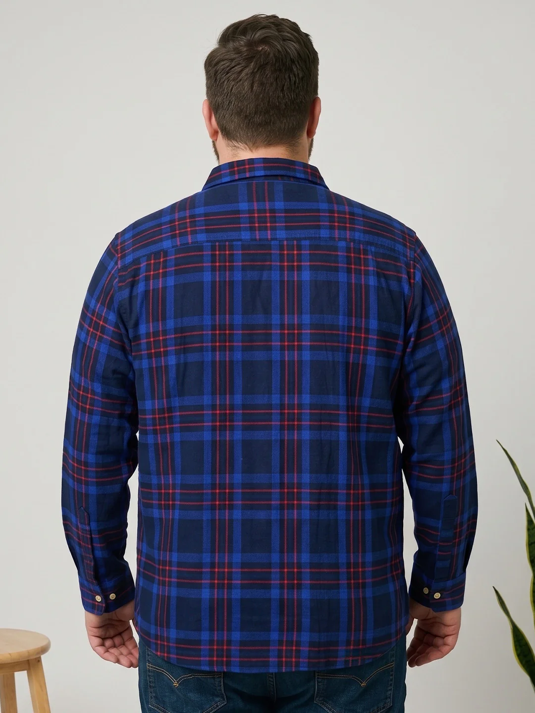 Men Plus Size Soryn Multi Check Shirts - Image 3