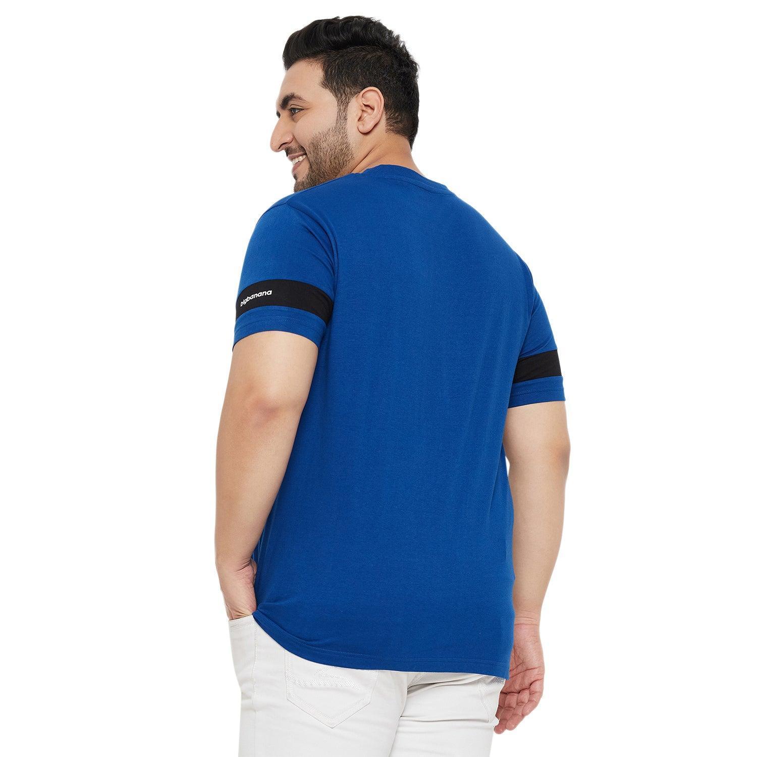 Men Plus Size Spice Solid V-Neck Tshirt - Image 5