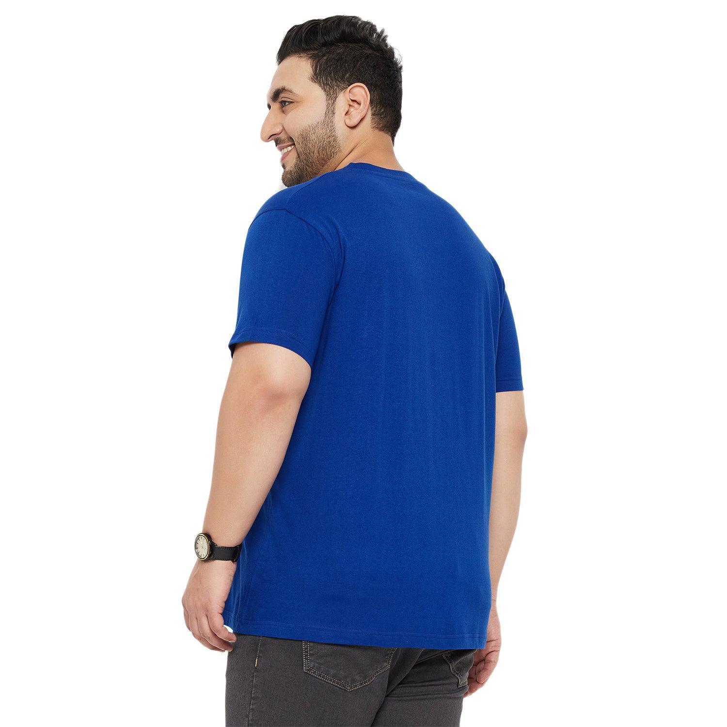 Men Plus Size Spoon Solid V-Neck Tshirt - Image 5