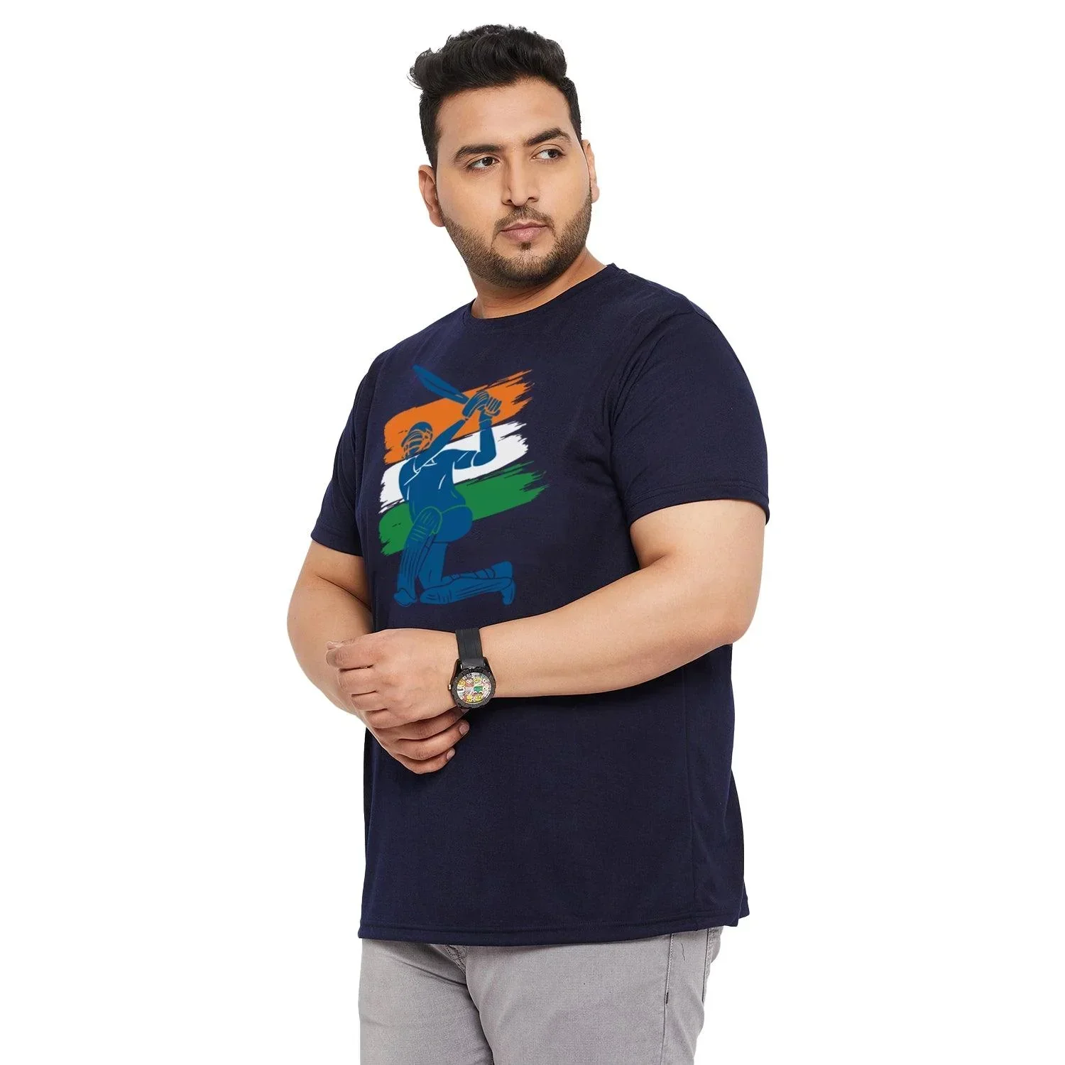Men Plus Size Stance Printed Round Neck Tshirt - Image 3