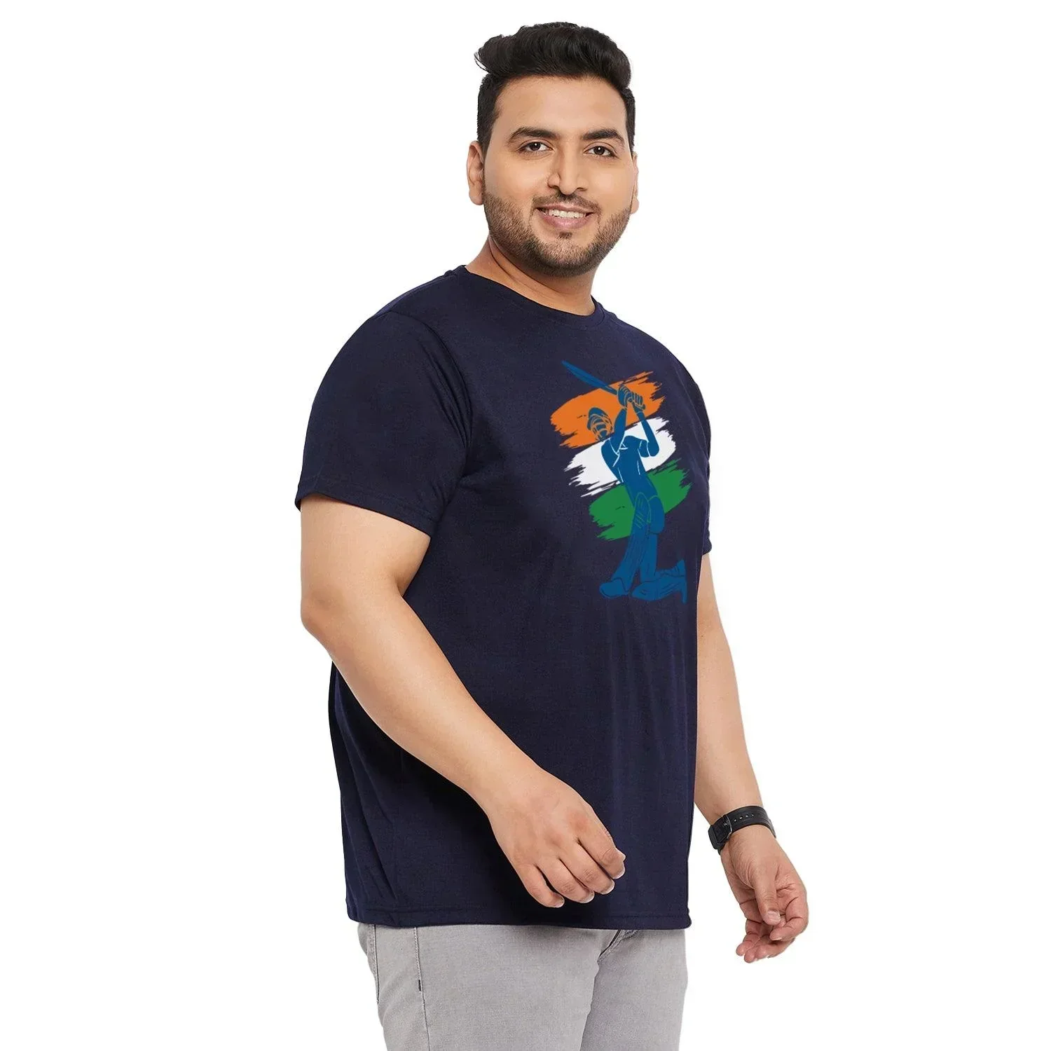 Men Plus Size Stance Printed Round Neck Tshirt - Image 4