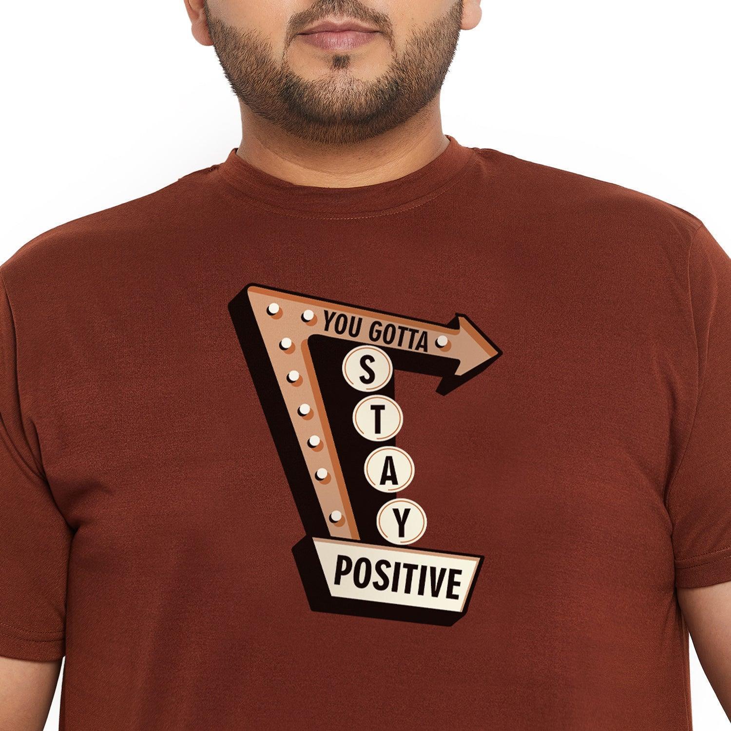 Men Plus Size Stay Printed Round Neck Tshirt - Image 2