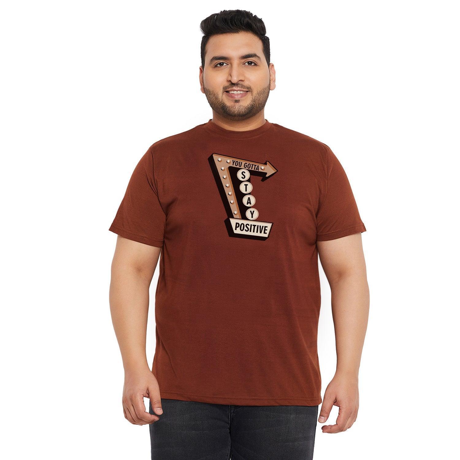 Men Plus Size Stay Printed Round Neck Tshirt - Image 3