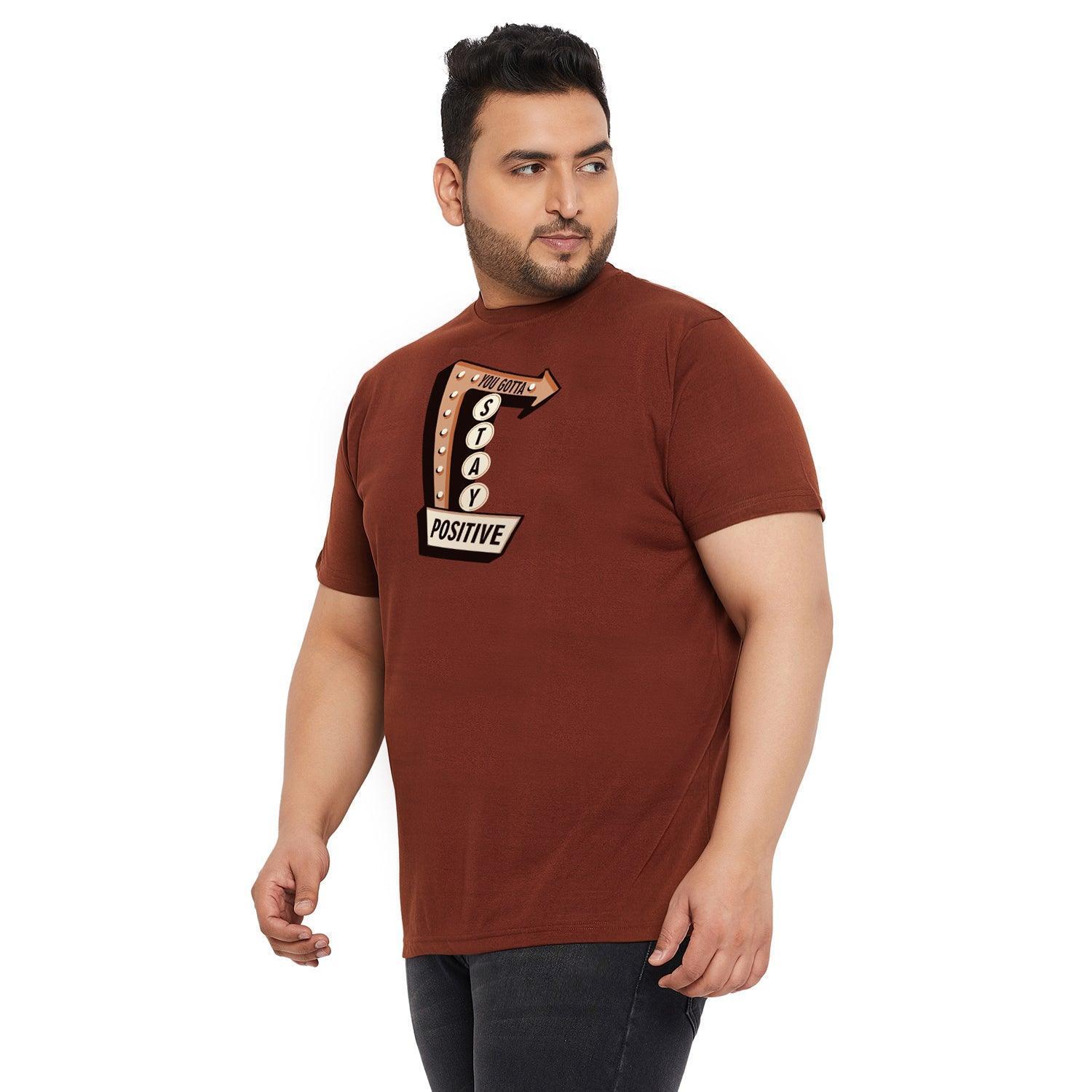 Men Plus Size Stay Printed Round Neck Tshirt - Image 4