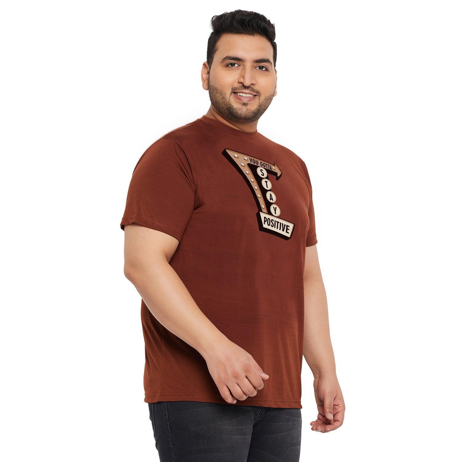 Men Plus Size Stay Printed Round Neck Tshirt - Image 5