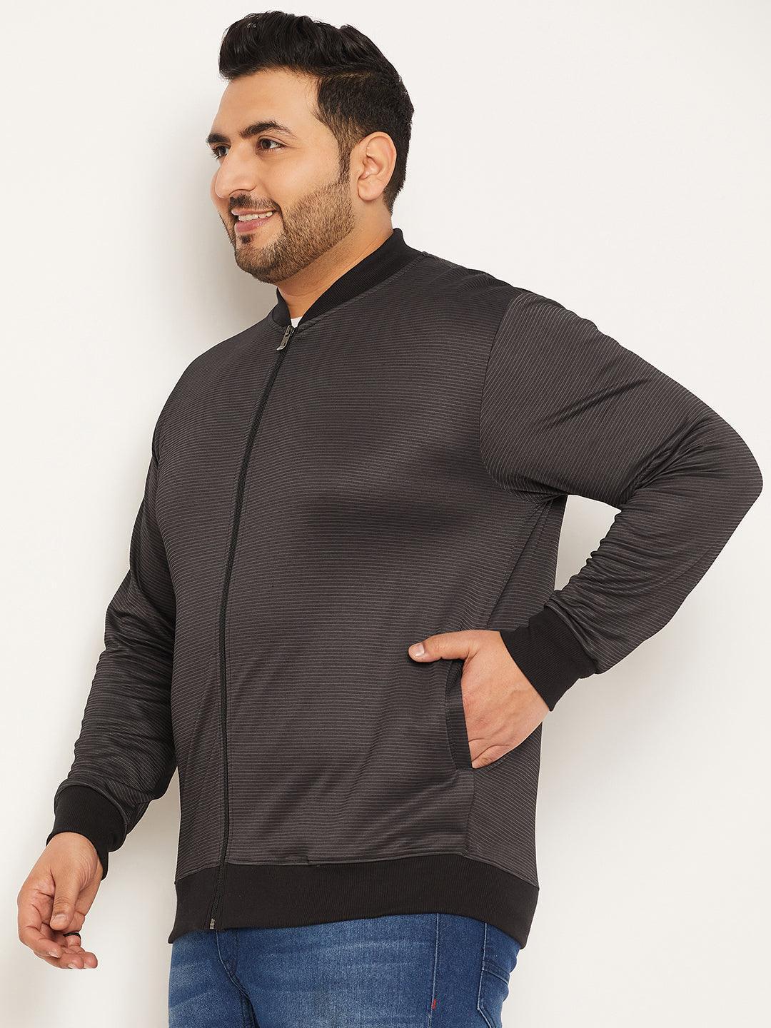 Men Plus Size Story Striped Jacket - Image 3